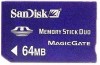 Get support for SanDisk SDMSH-64-A10 - 64MB Memory Stick Duo